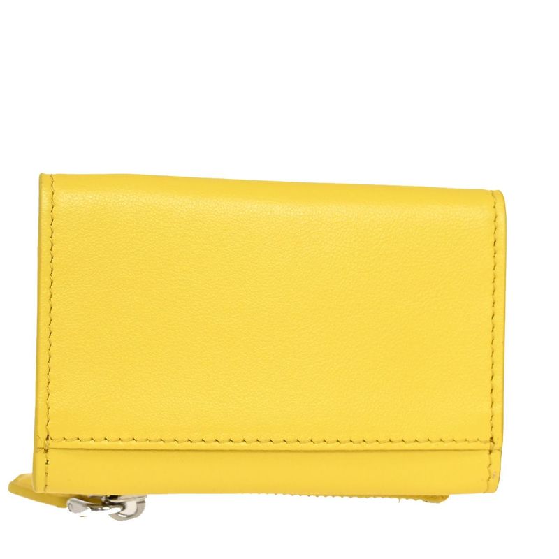 Prada Card Case Coin Purse Fold Wallet Logo Grace Triangle Compact Leather