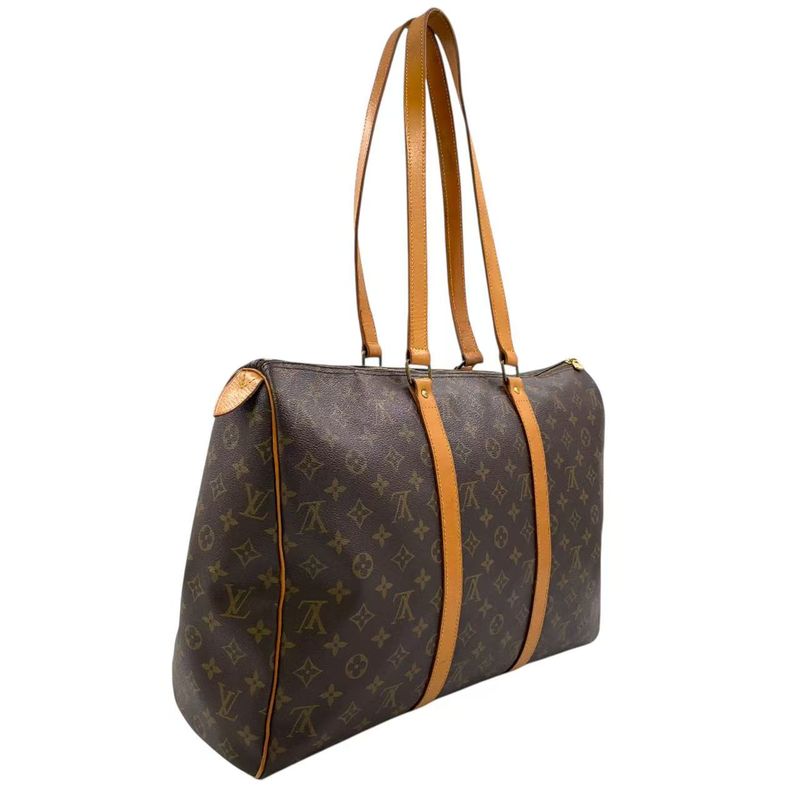 Louis Vuitton Flannery 45 Monogram Leather × PVC Brown Shoulder Bag Gold M51115