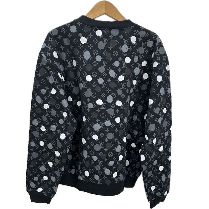 Louis Vuitton X YK Dot Monogram Sweatshirt Black Rm231h IHN Hoy26w L Men's