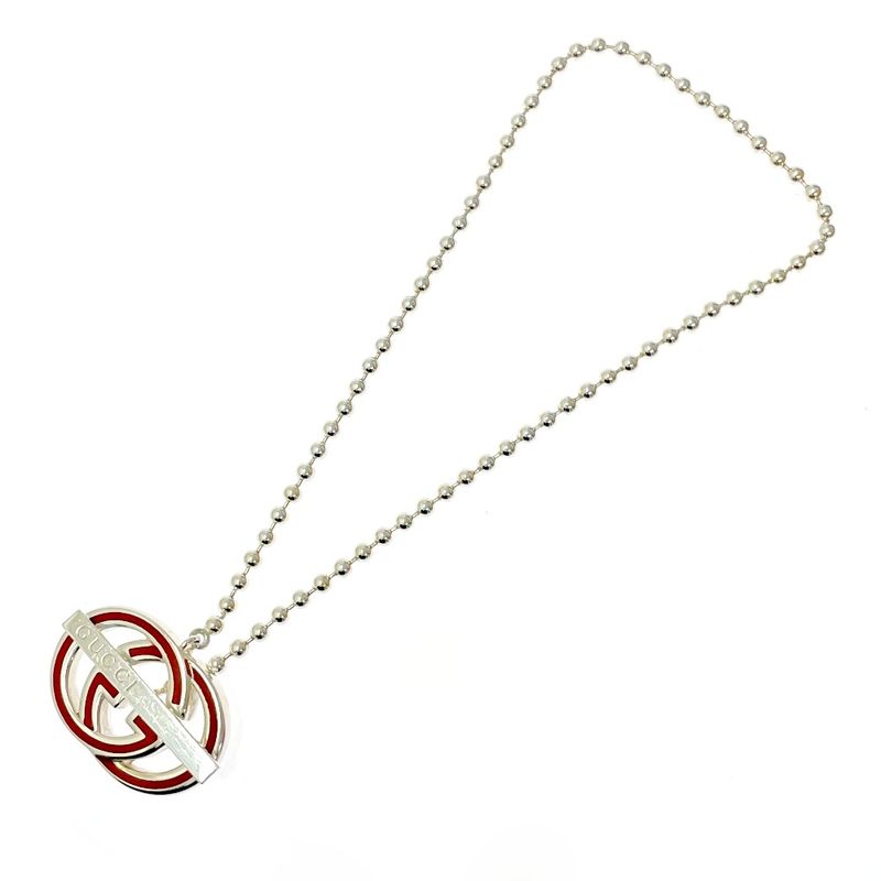 Gucci Silver Interlocking G Ball Chain Necklace 37.5g 925 Engraved 328078