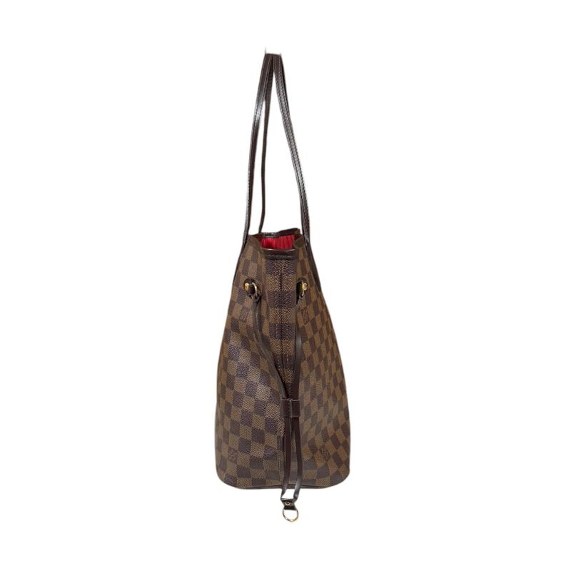 Louis Vuitton Neverfull MM Damier Tote Bag Damier Canvas N51105 Brown Women