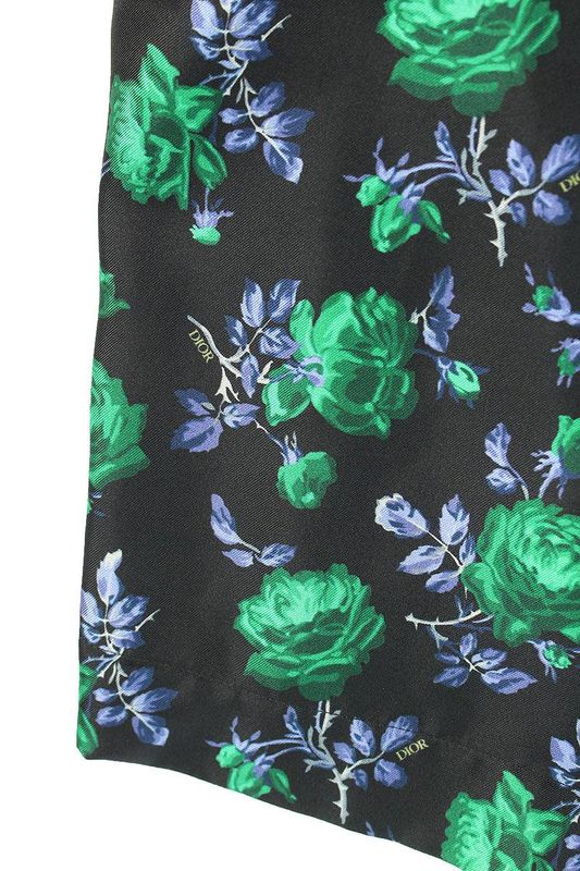 Dior 013c121a5630 Silk Half Pants With Flower Pattern Men's 46