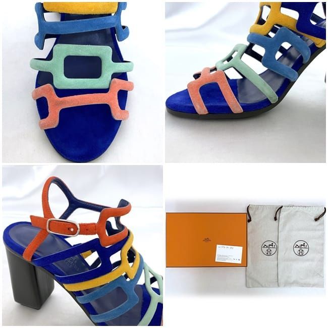 Hermes Sandals Ec21356 Navy Multicolor 141157z