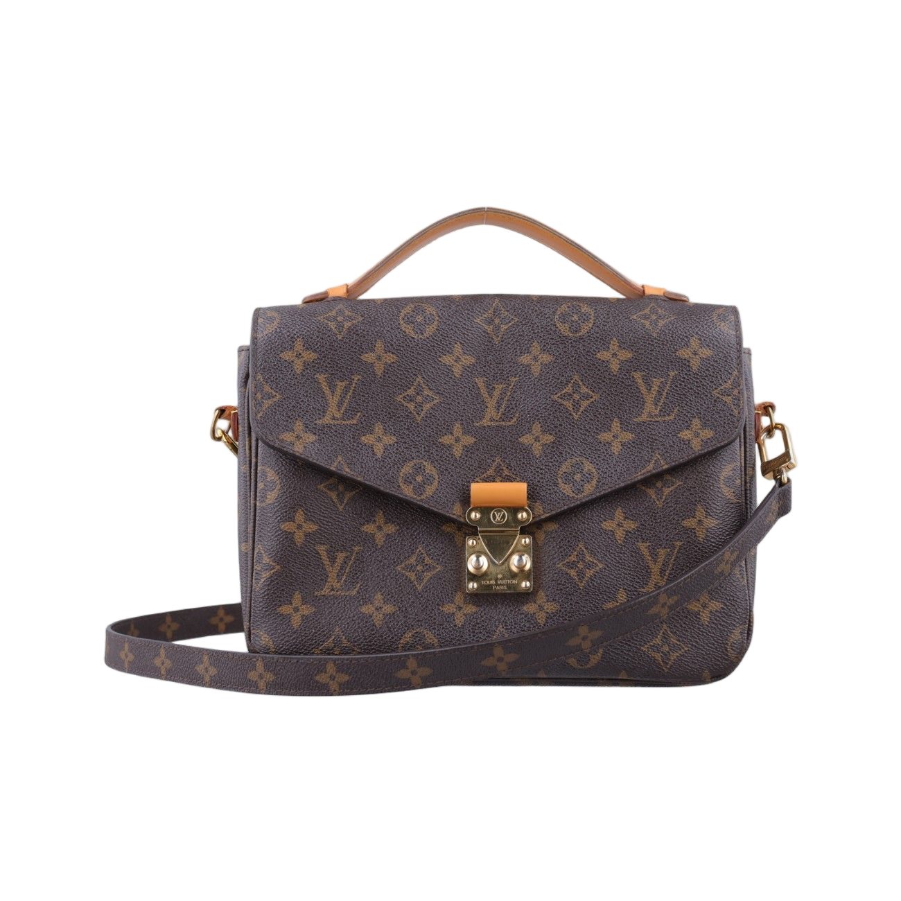Louis Vuitton Pochette Metis MM Monogram Brown Canvas Handbag