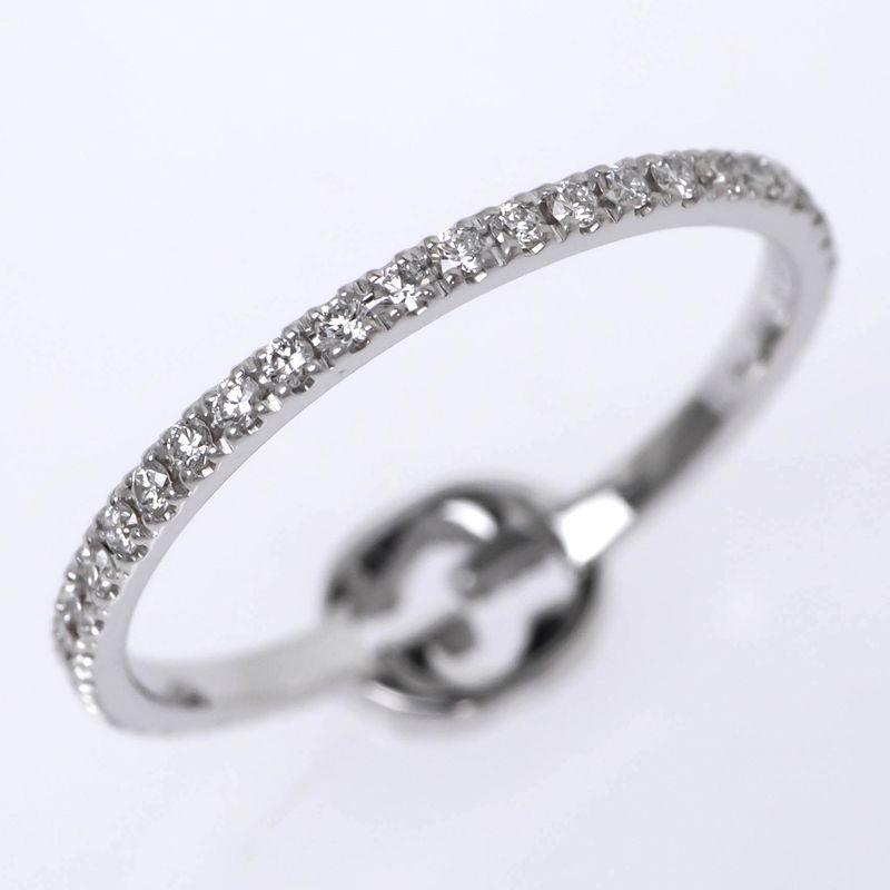 Gucci Interlocking GG Ring No 9 750wg Full Eternity Diamond
