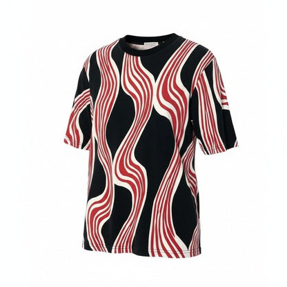 Moncler JW Anderson All Over Print SS T-Shirt S Top Black Red