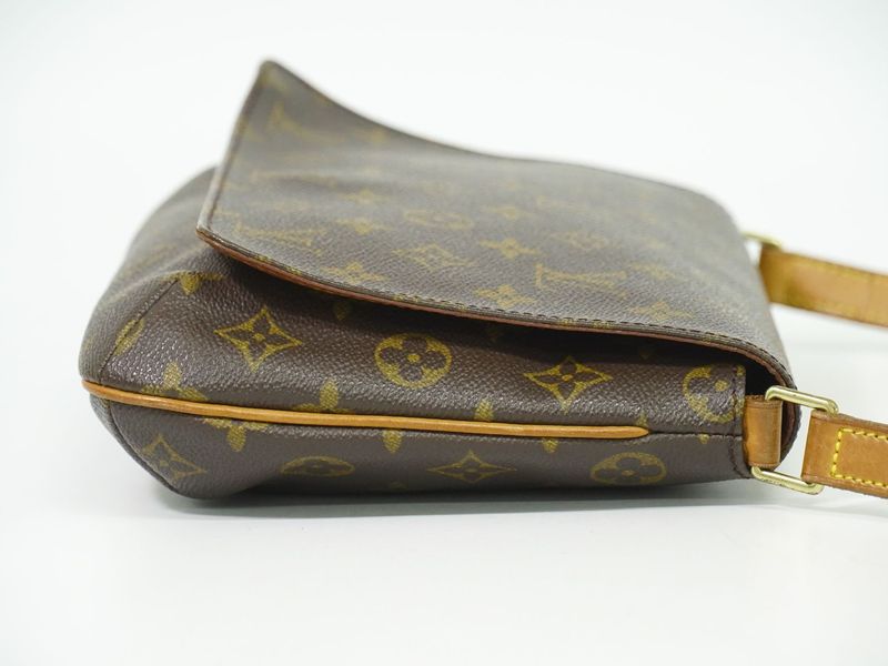 Authentic Louis Vuitton LV Musette Tango Short Monogram Shoulder Bag Brown