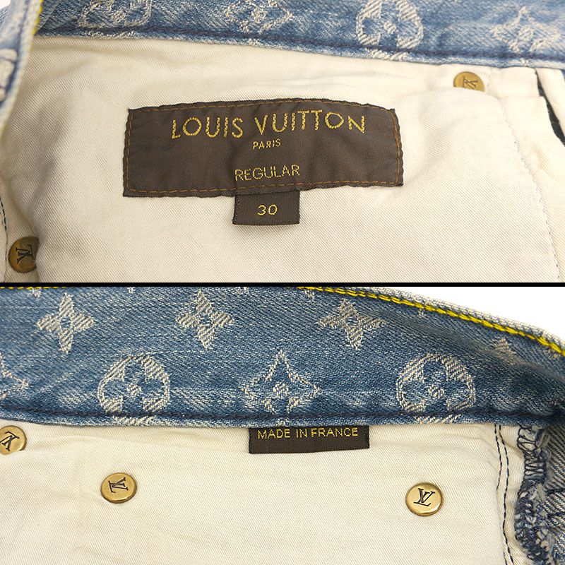 Louis Vuitton Supreme Collaboration Denim 30 Monogram Jacquard Jeans