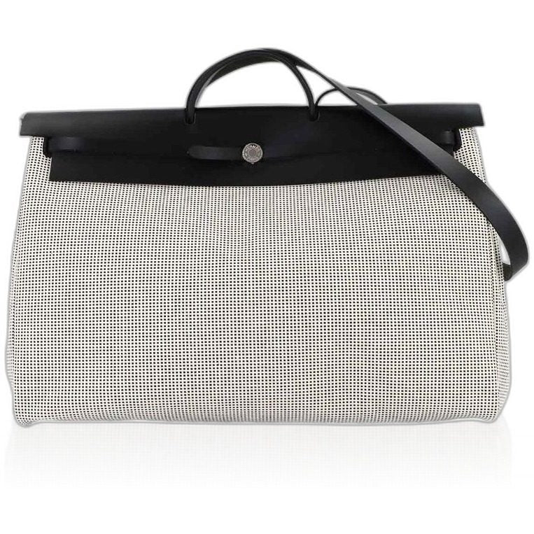 Hermes Herbag Zip Retourne Cabin 2-Way Hand Bag Toile Kris Viking