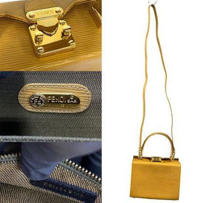 Fendi Logo Hardware Epi Leather 2-Way Mini Handbag Shoulder Bag