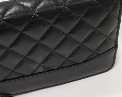 Chanel Chain Shoulder Bag Shoulder Wallet Gabrielle Chain Wallet Calf Black