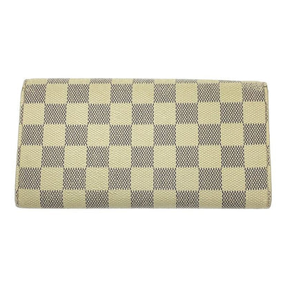 Louis Vuitton N61735 Damier Azure PVC Portefeuille Sarah Long Wallet White