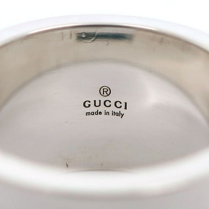 Gucci Branded G Wide Silver 925 Size 11 Ladies 11.6g Ring