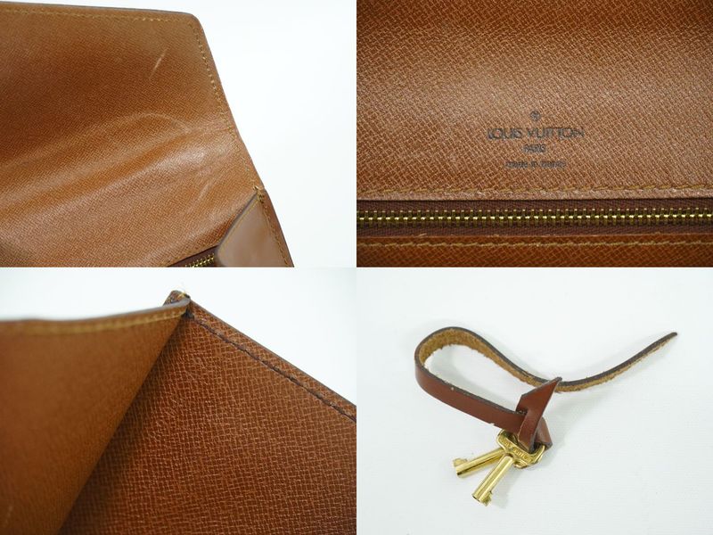 Authentic Louis Vuitton LV Monceau 26 Monogram 2WAY Shoulder Bag Handbag Brown