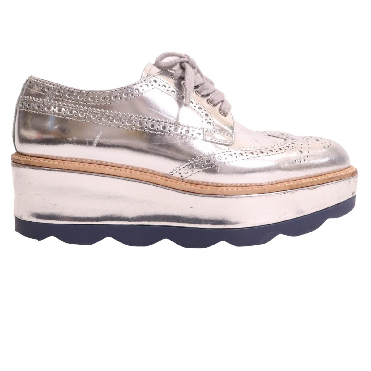 Prada Thick Sole Leather Shoes — view 3