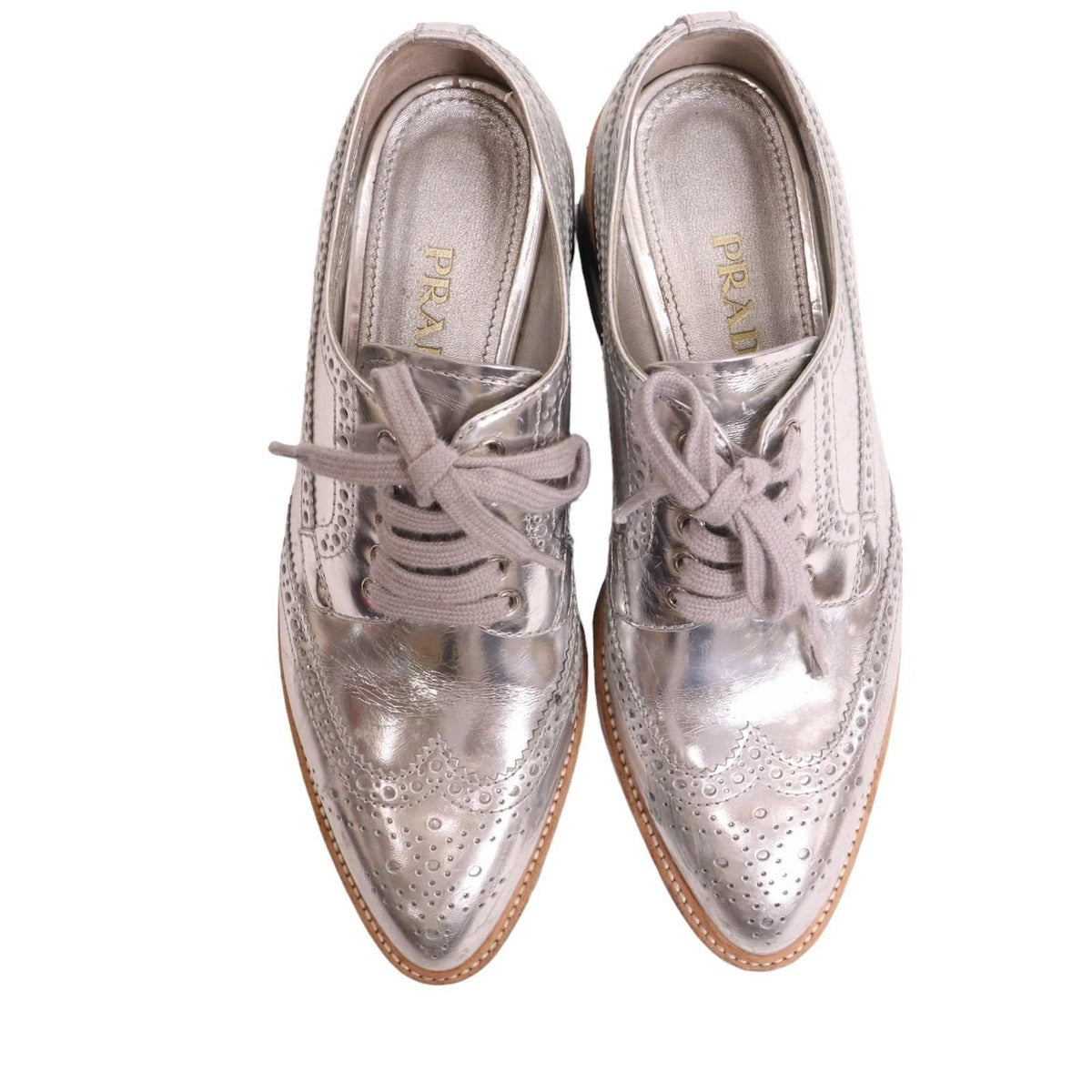 Prada Thick Sole Leather Shoes — view 5