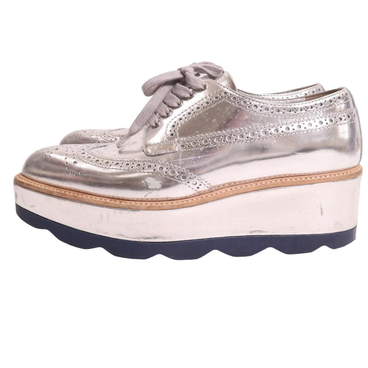 Prada Thick Sole Leather Shoes — view 8