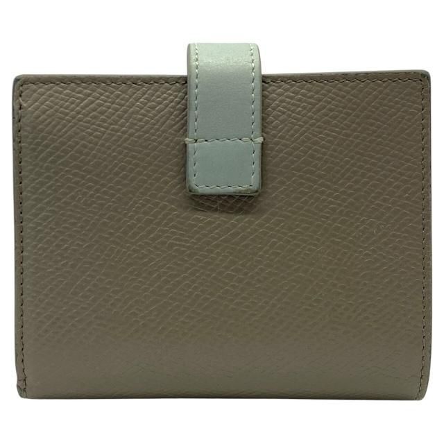 Celine Wallet Fold Wallet Compact Wallet Mini Wallet Logo Leather Gray