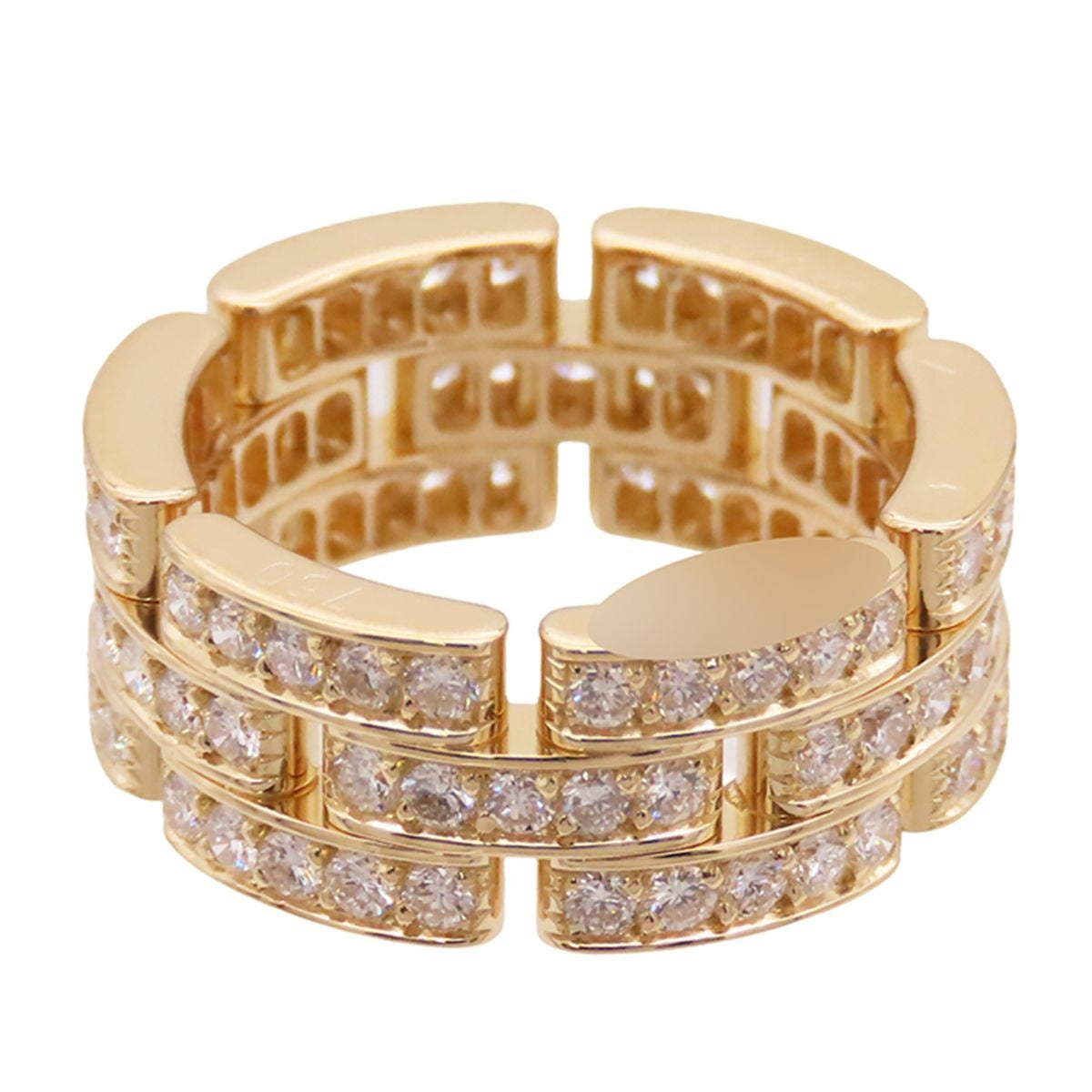 Cartier Maillon Panthere Ring Yellow Gold 18k Diamond Pave — view 4
