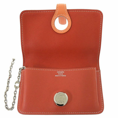 Hermes Dogon Swift Cles Vet □Q Engraved Coin Case Wallet 1175 Hermes
