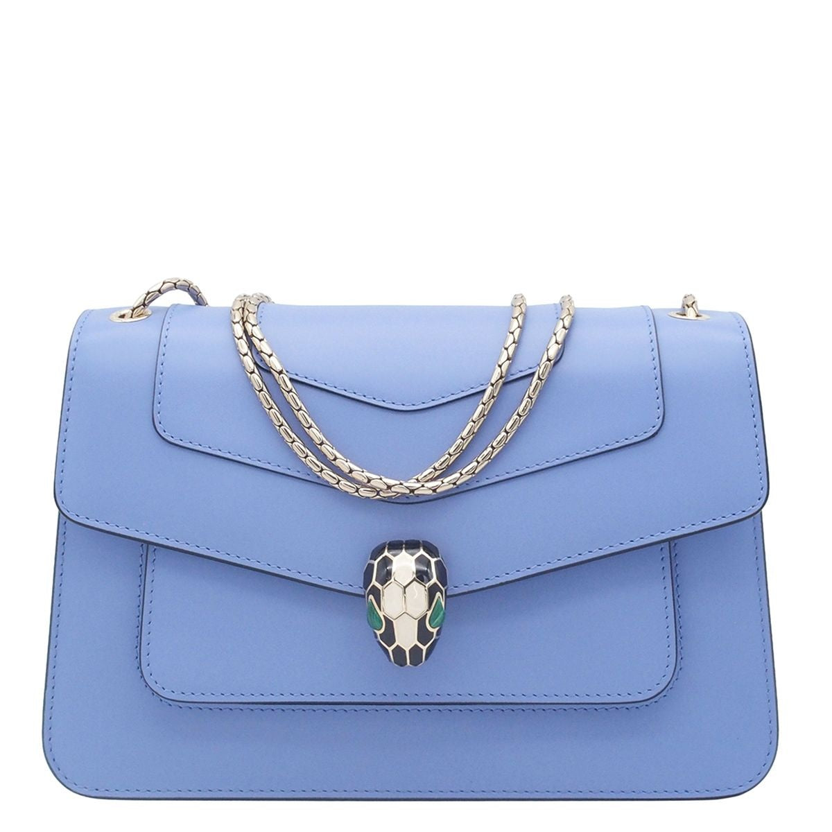 Bvlgari Serpenti Forever Chain Shoulder Bag Lavender Leather