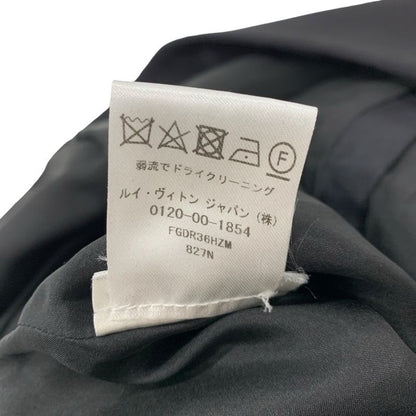 Louis Vuitton Monogram Dress Black Belt Ruffle