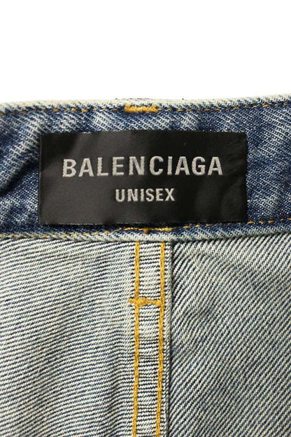 Balenciaga 745151 Thw25 Destroyed Denim Pants Men's XXS