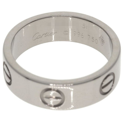 Cartier Love Ring #51 Ring - 18K White Gold Ladies
