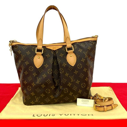 Louis Vuitton Palermo PM Monogram Leather 2-Way Shoulder Bag Brown 34145