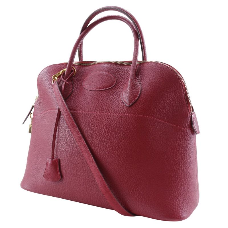 Hermes Bolide 35 Ardennes Red □O Ladies Handbag