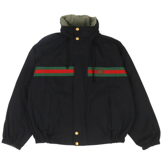 Gucci Cotton Interlocking Web Stripe Reversible Jacket