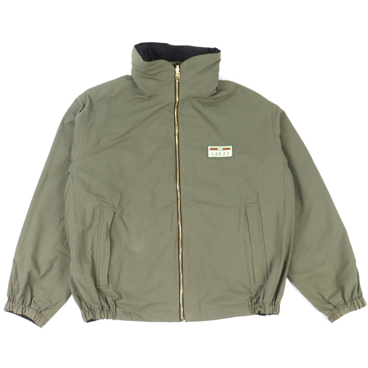 Gucci Cotton Interlocking Web Stripe Reversible Jacket — view 2