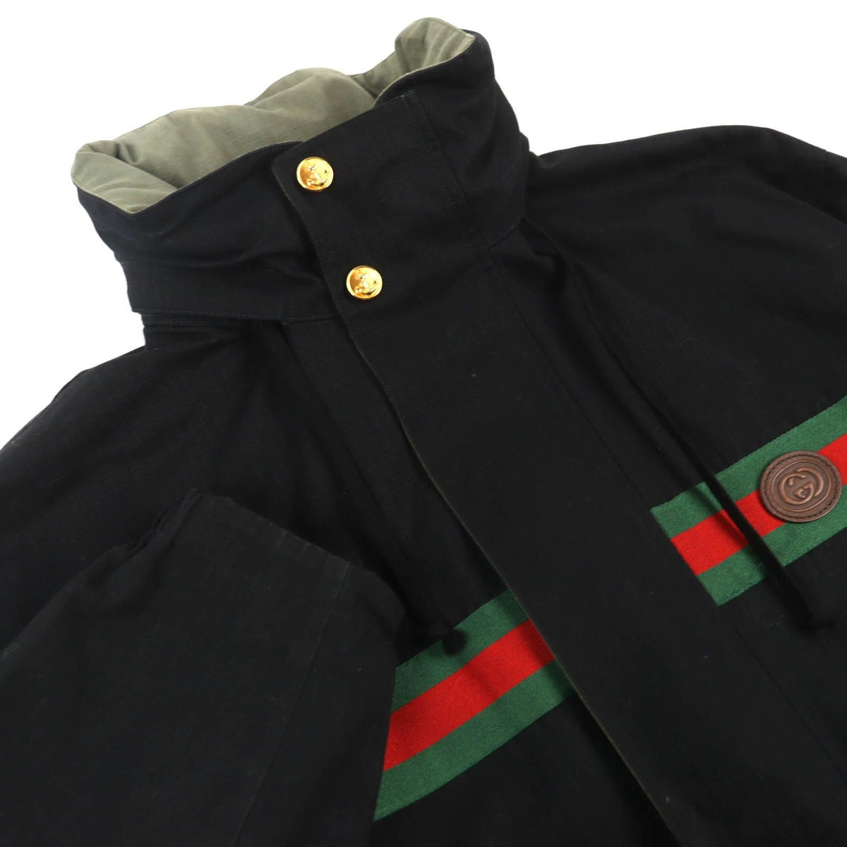 Gucci Cotton Interlocking Web Stripe Reversible Jacket — view 5
