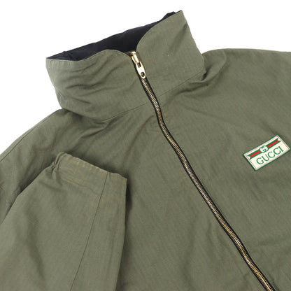 Gucci Cotton Interlocking Web Stripe Reversible Jacket — view 6