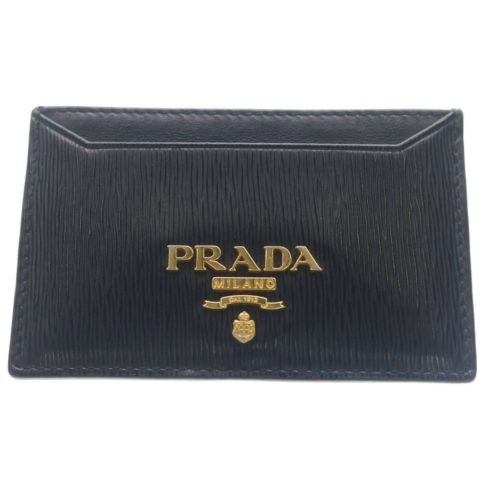 Prada Saffiano Leather Card Case Black
