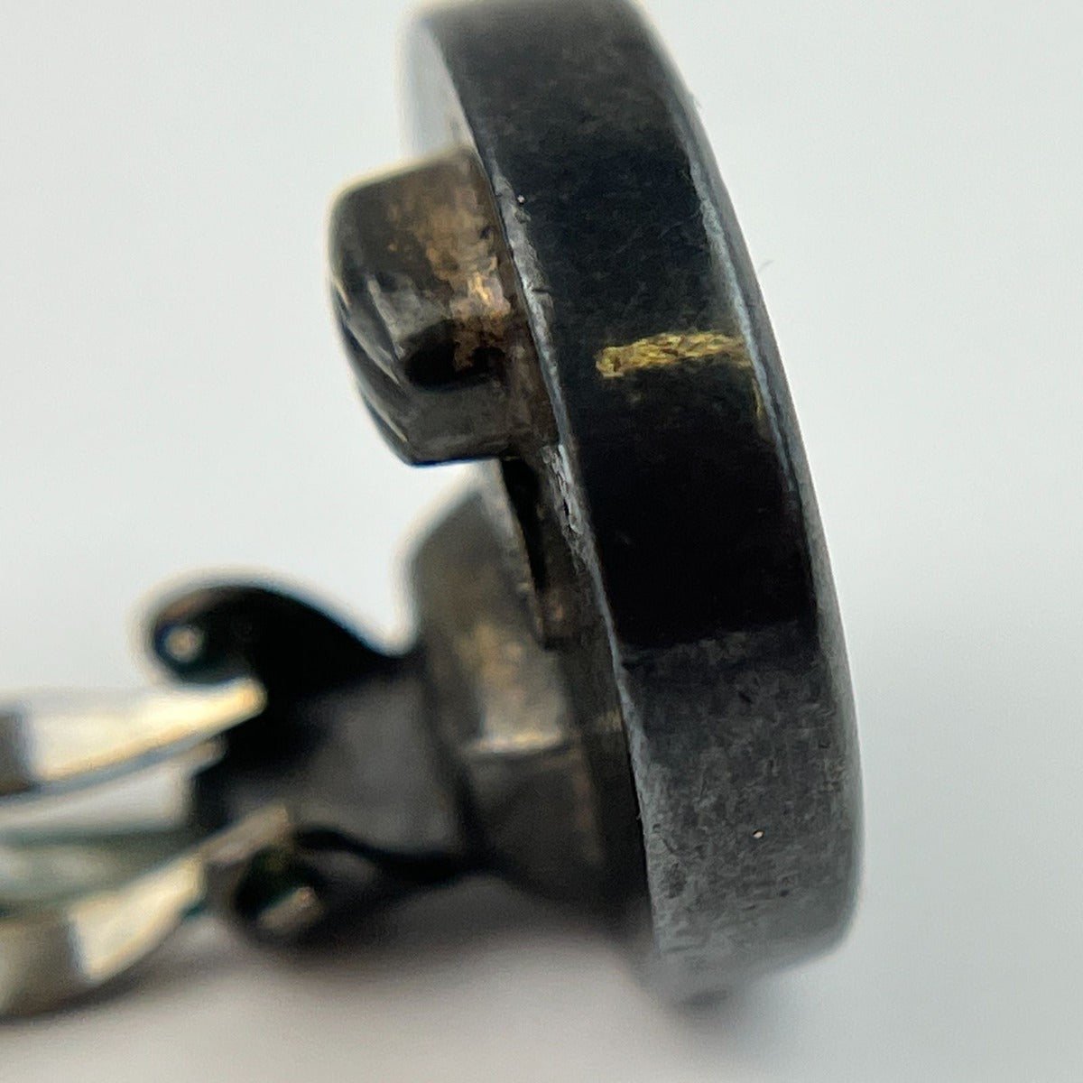 Chanel CC Logo Earrings Black Vintage — view 5