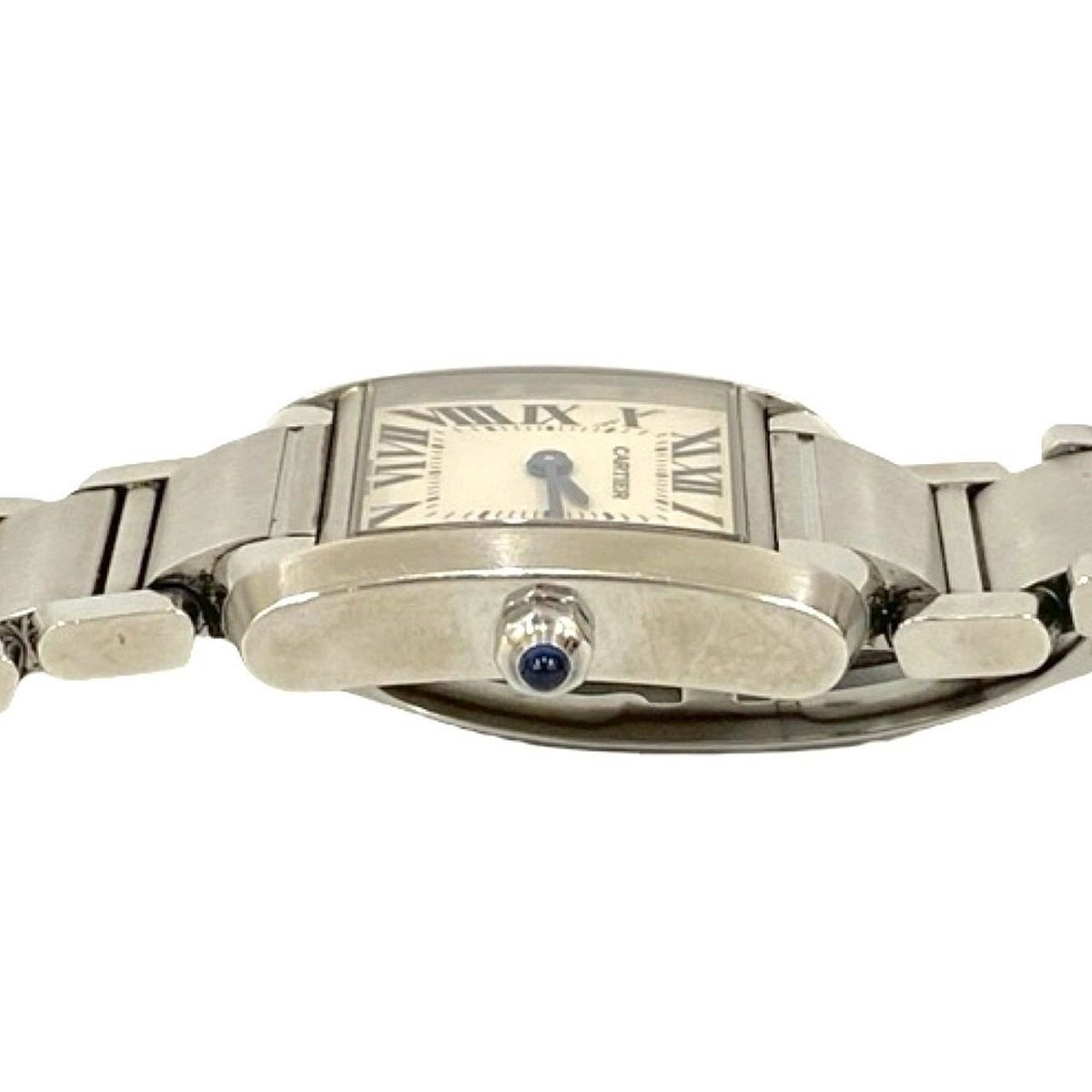 Cartier with Case Tank Francaise Stainless Steel Quartz Watch Silver — view 6
