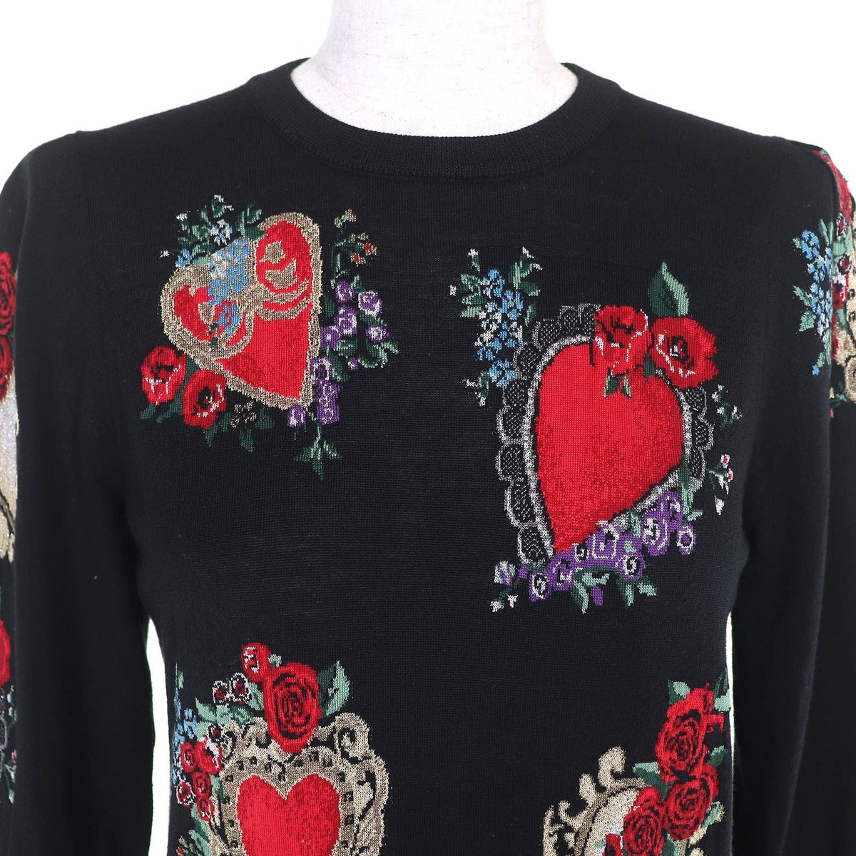 Dolce & Gabbana Jamup Wool Silk Motif Sweater — view 4