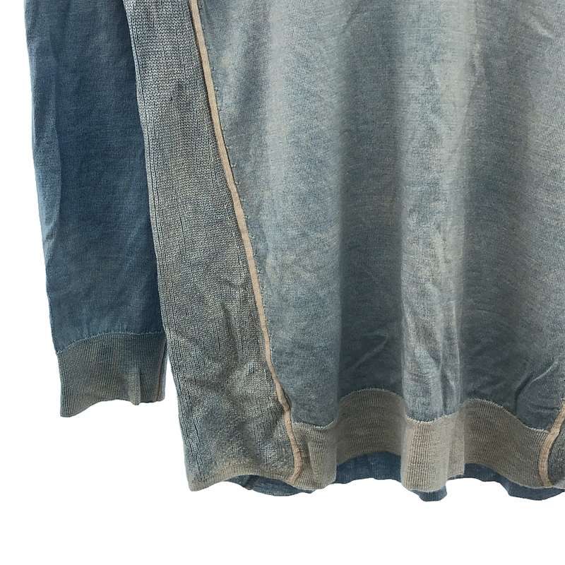 Bottega Veneta - Cashmere Silk Gradient Turtleneck Knit - 38 - Blue - Women's