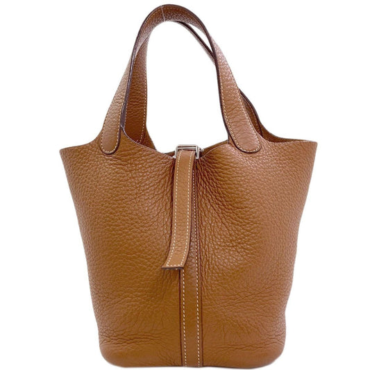 Hermes Picotin PM Gold Silver Handbag Epsom