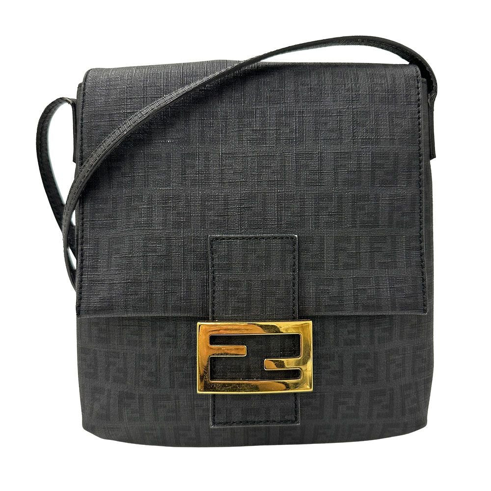 Fendi Zucchino Shoulder Bag Gray