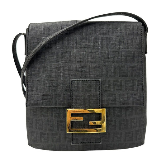 Fendi Zucchino Shoulder Bag Gray