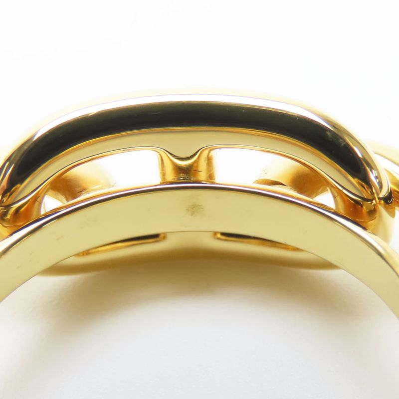 Hermes Scarf Ring Chaine D'ancre Metal Gold Plated Accessory Small Item Ladies