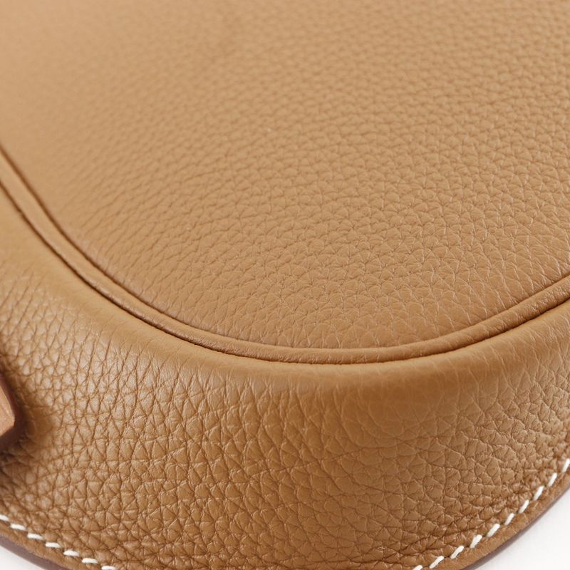 Hermes Perspective Cavaliere 21 Togo Gold Brown U Unisex Shoulder Bag