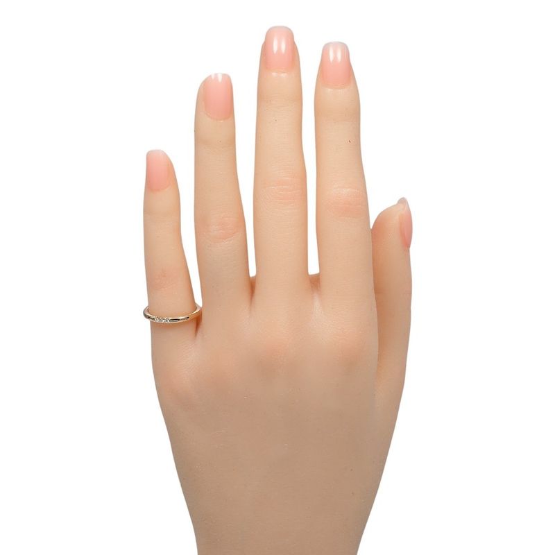 Tiffany & Co Forever Wedding Classic Band 18K Pink Gold And Diamonds Size 6.5