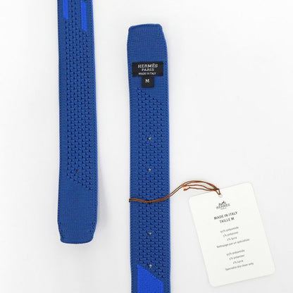 Hermes Knit Belt Sprint M Monochrome H Buckle Blue - Black Men's Man