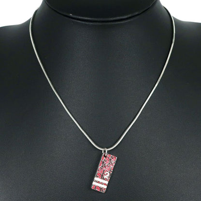 Dior Trotter Number 2 Metal Wine Red Ladies 10.4g Necklace