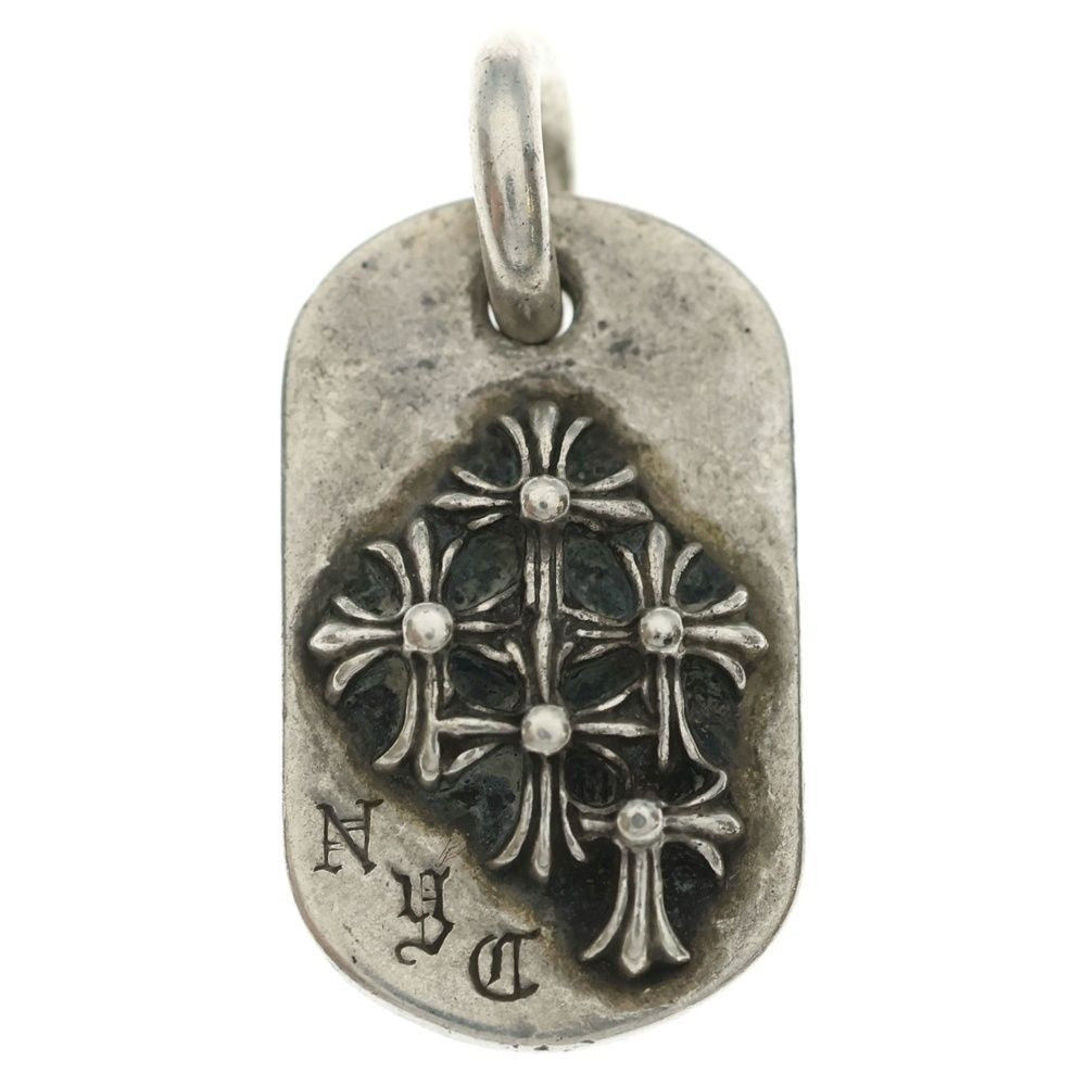 Chrome Hearts Raised Dogtag Dog Tag Nyc Limited Charm Silver Necklace Top