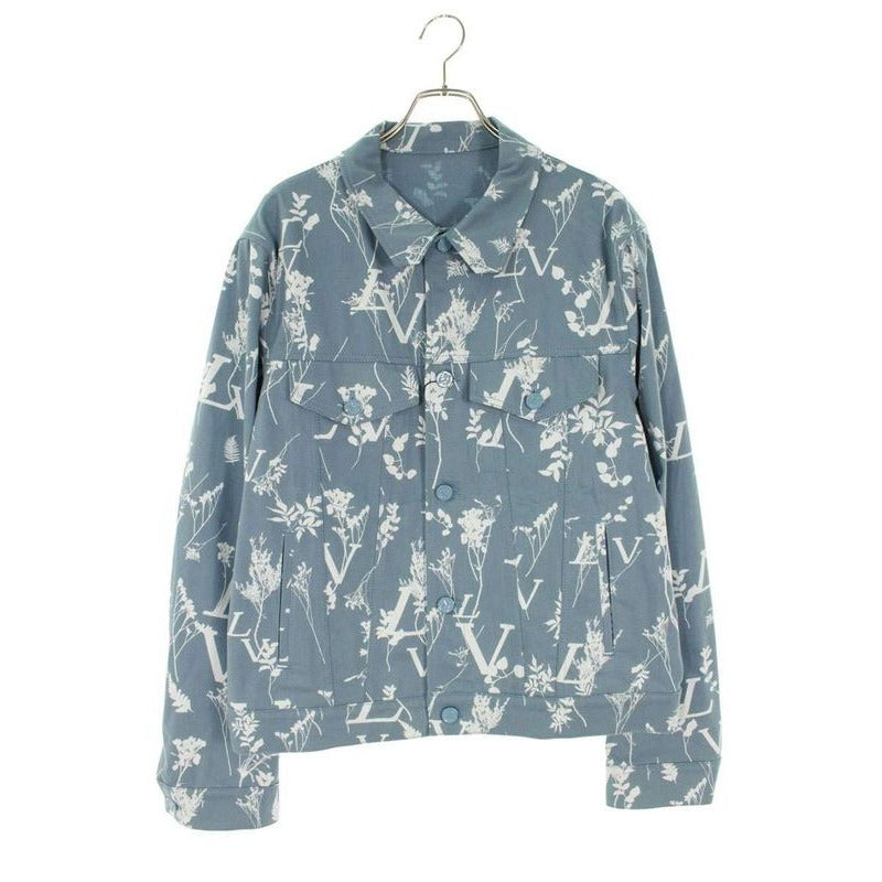 Louis Vuitton Rm222 Q Nf1 Hna59 W Leaf Pattern Denim Jacket 54