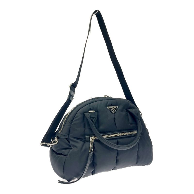 Prada Bl0881 Nylon 2way Bomber Handbag Black 408619 Handbag